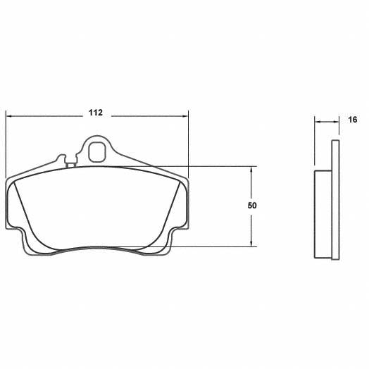 PFC Porsche 996/997, 986/987 Boxster/Cayman Rear Brake Pads - 19 Compound - 0738.19.16.44