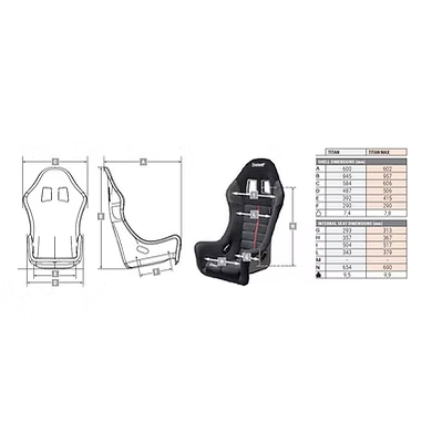 High performance racing seat from Sparco.