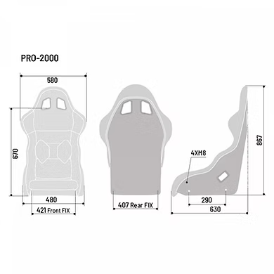 Sparco Martini Pro 2000 QRT Fiberglass Racing Seat