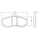 PFC Porsche 996/997 GT2 GT3 Turbo Front Brake Pads - 11 Compoud - 7819.11.17.44