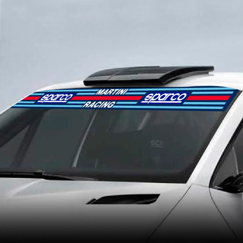 Sparco Front Windshield Visor Decal - Martini