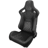 Sim Motion GT2 PVC Leather Sim Racing Seat with Sliders and Recline